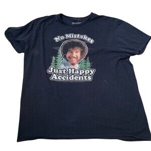 Men's Bob Ross "No Mistakes, Just Happy Accidents" Tee SZ XL